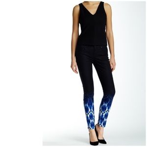 ELIE TAHARI Selena Print Blue skinny Jeans
